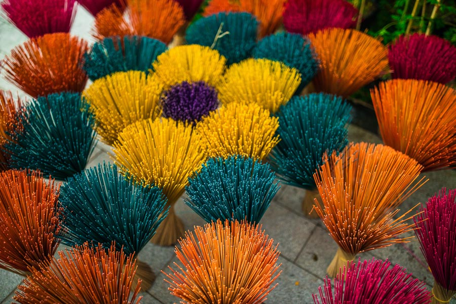Craft villages in Huế make everything from incense to paper flowers.