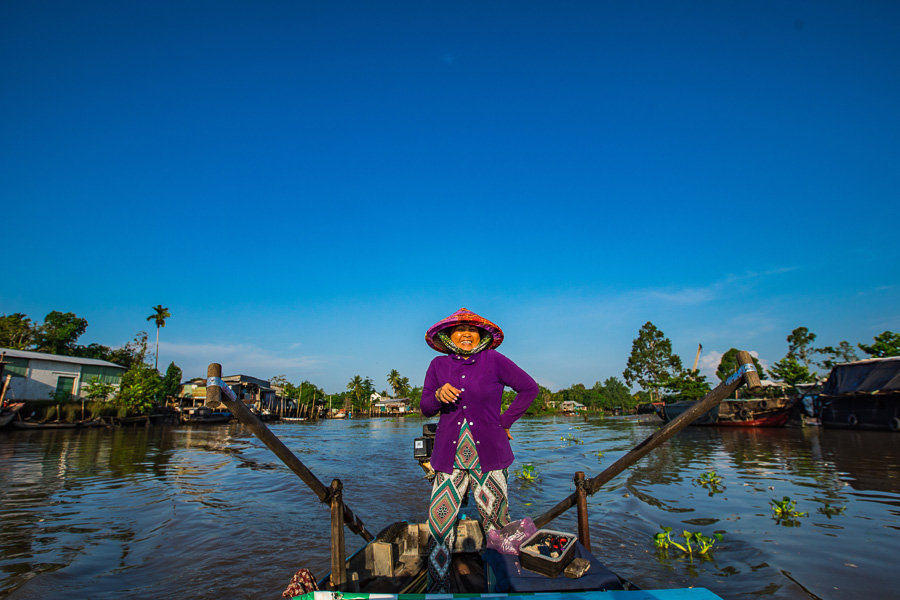 Small sampans are perfect for exploring Cần Thơ’s small islets.