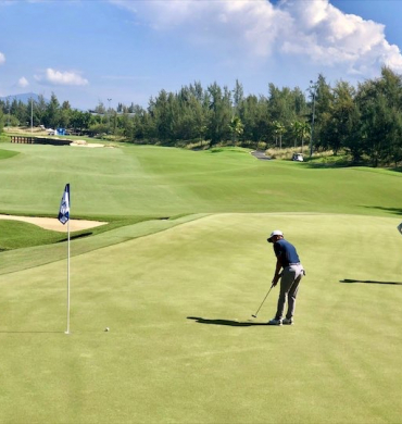 Swings a round at the BRG Open Golf Championship Da Nang 2023