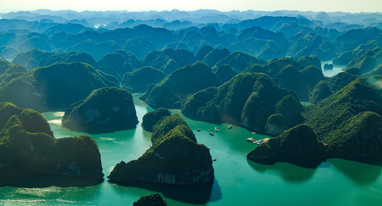 Seeing Ha Long Bay from the sky