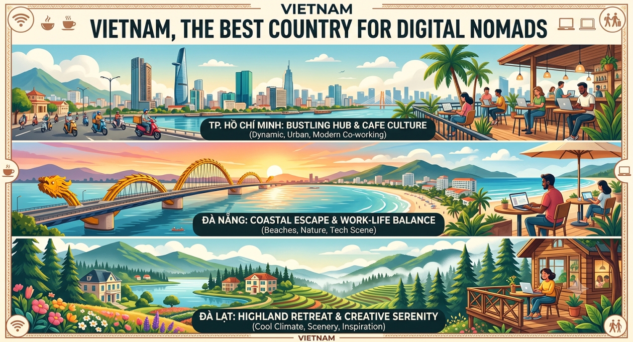 Top 3 destinations in Vietnam for digital nomads